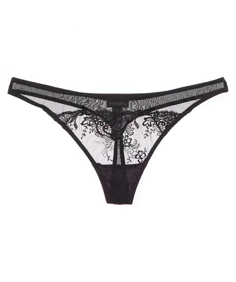 la perla thong|Thong in Black .